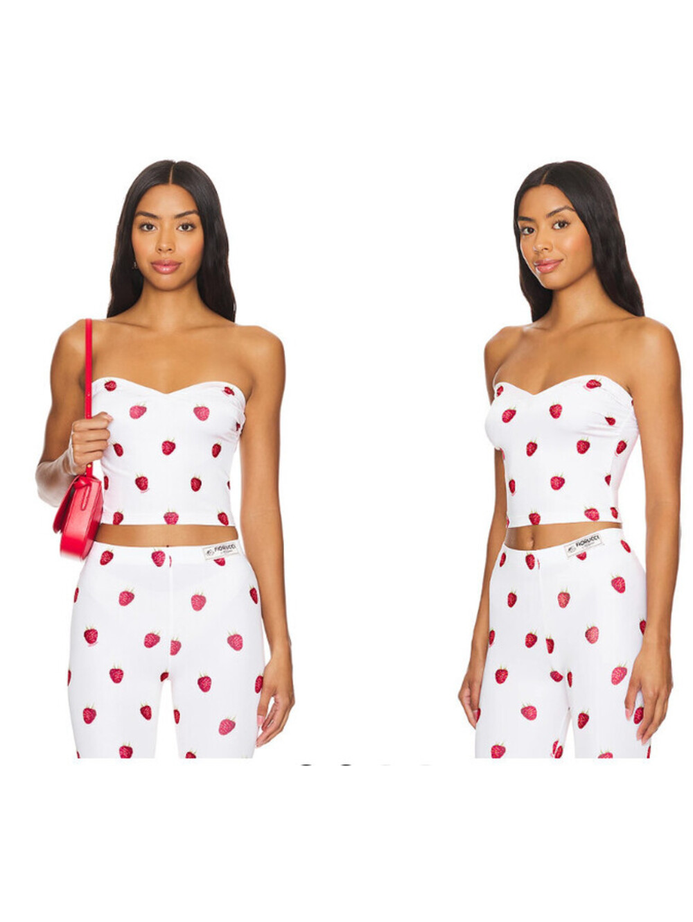 FIORUCCI Raspberry Print Bustier Top MADE IN ITALY SIZE XS NWT $195msrp